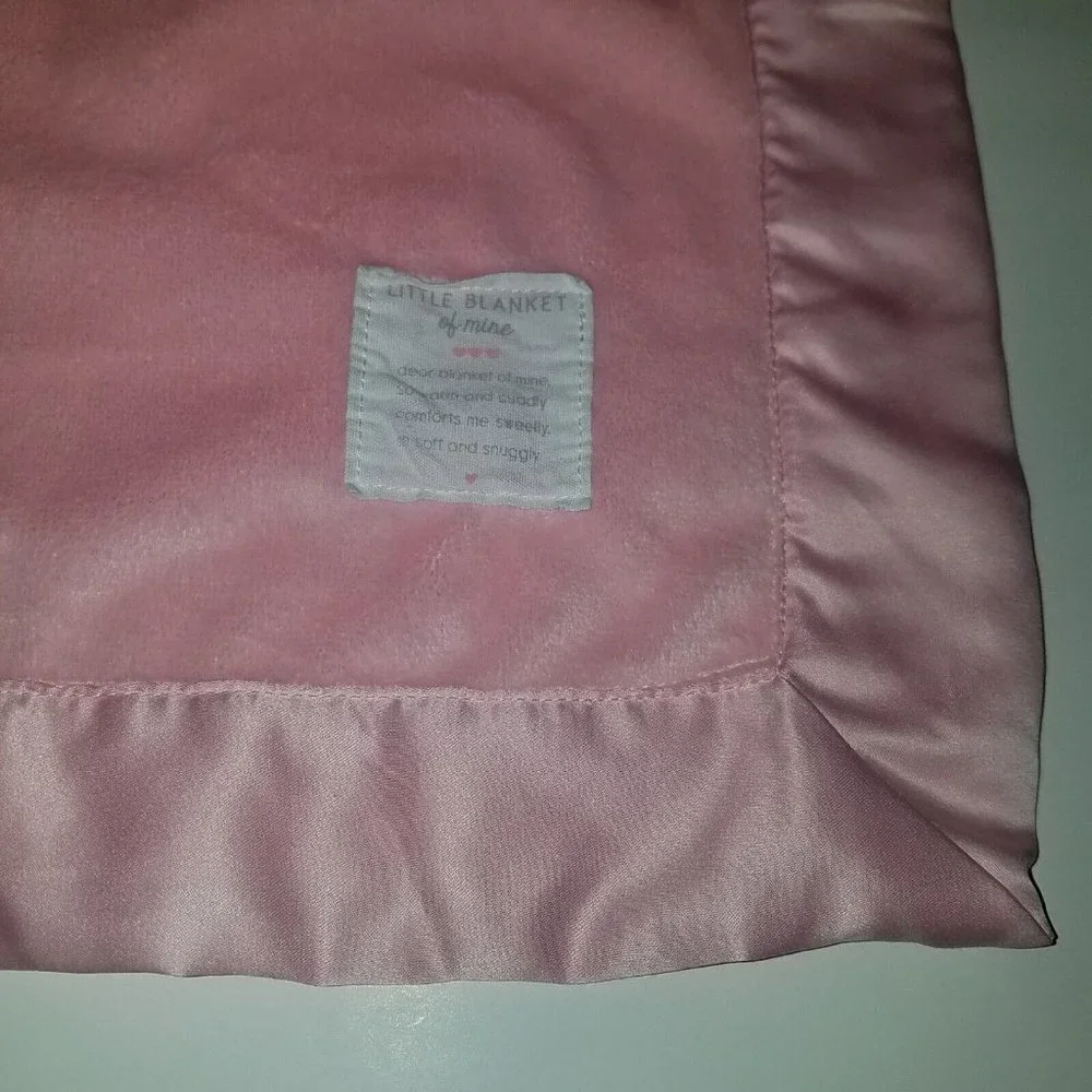 Carter's Child of Mine Little Blanket of Mine Square Lovey 16x16 Solid Pink Baby